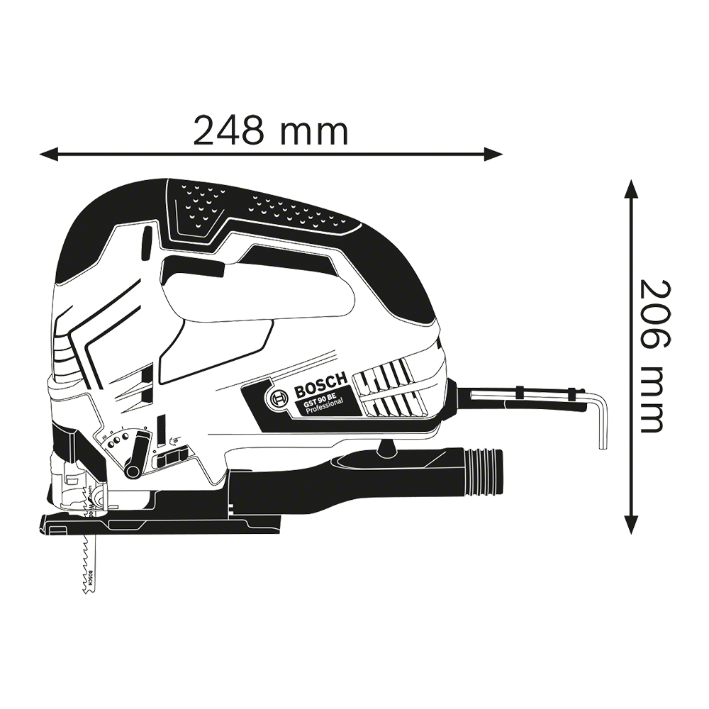 SIERRA CALADORA BOSCH GST 90BE 650W