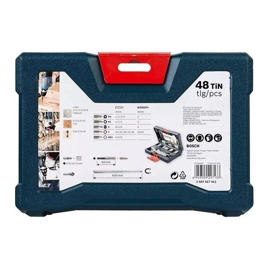 SET AZUL BOSCH V-LINE TITANIO 48 PZ. 017411