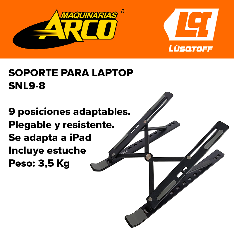 SOPORTE PARA NOTEBOOK Y  IPAD LUSQTOFF SNL9-8