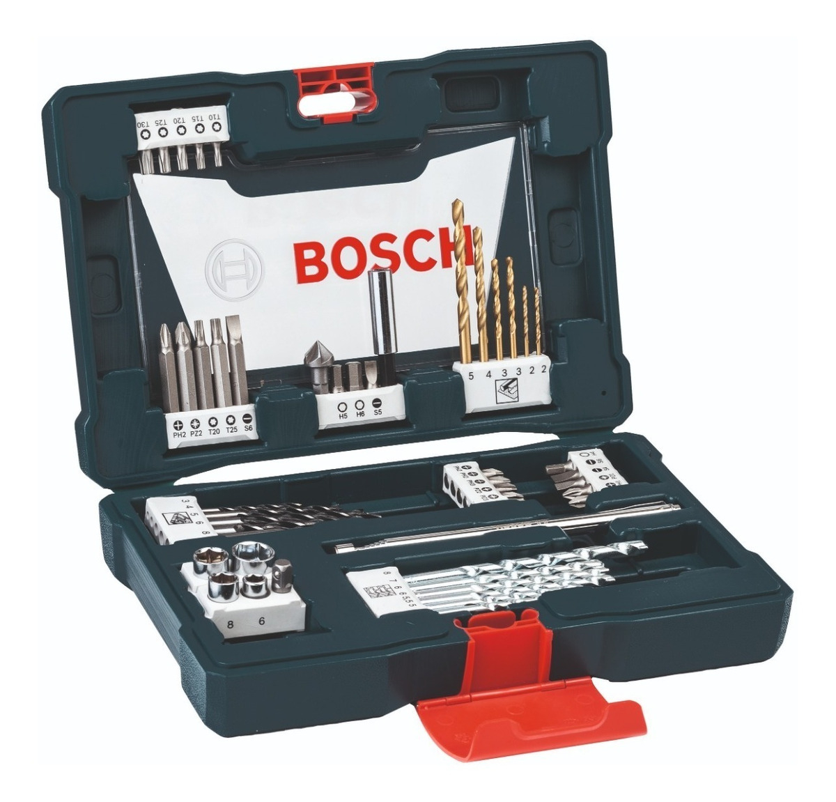 SET AZUL BOSCH V-LINE TITANIO 48 PZ. 017411