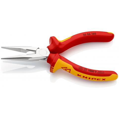 PINZA DE PUNTA 160MM AISLANTE KNIPEX 1000V 25-06-160