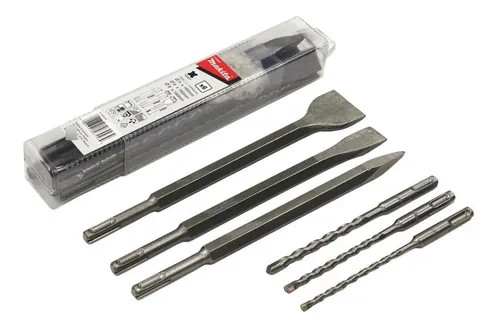 SET MAKITA MECHAS CINCELES SDS PLUS 6  PIEZAS D-58920