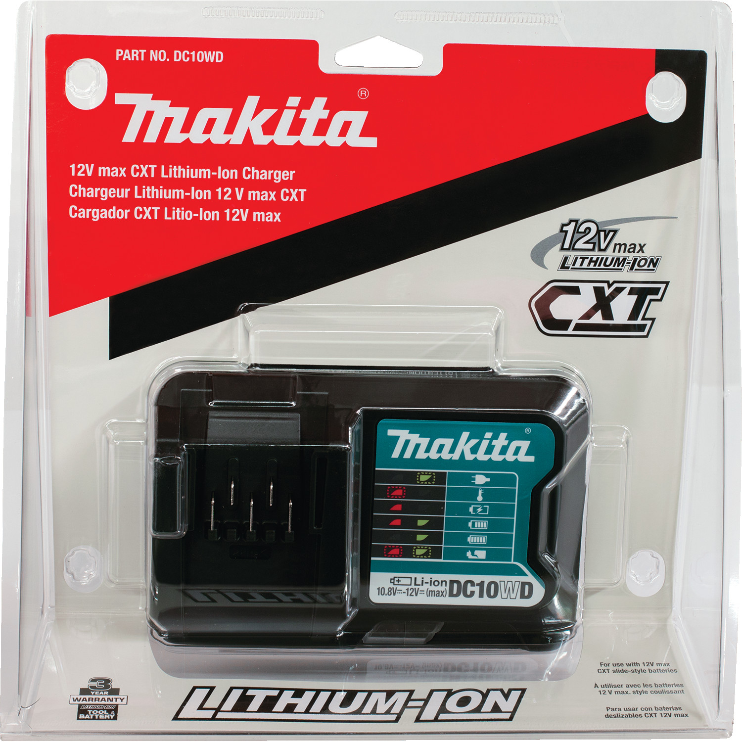 CARGADOR DE BATERIA MAKITA 12V LI-ION DC10WD